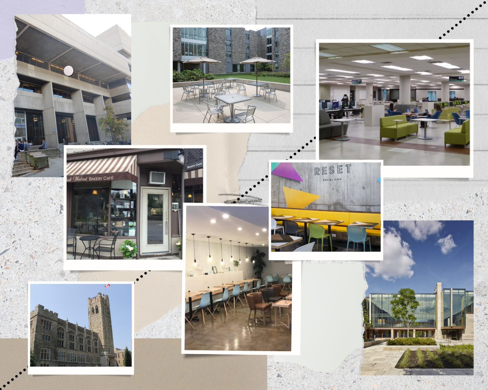 (FROSH ISSUE) Study spots on campus based on your aesthetic graphic (png)